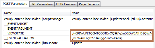 Not parameterized values