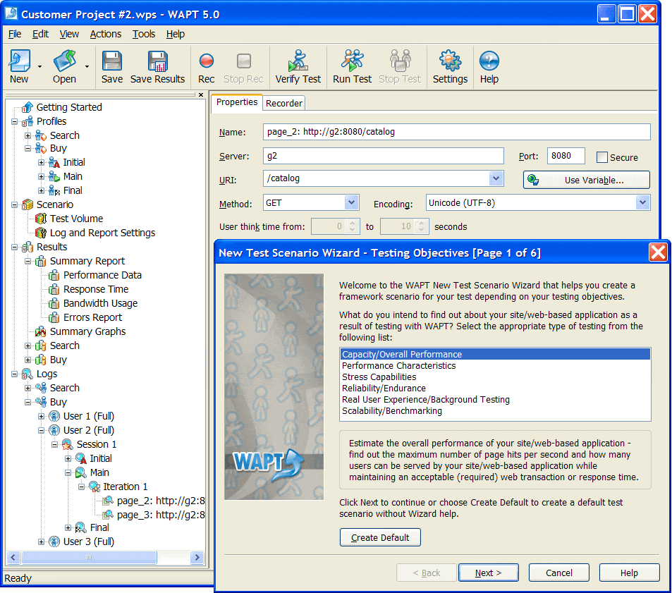 WAPT - Web Application Load and Stress Testing