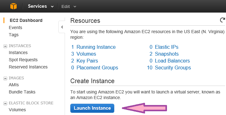 Click Launch Instance