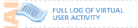 Full log of virtual user activity